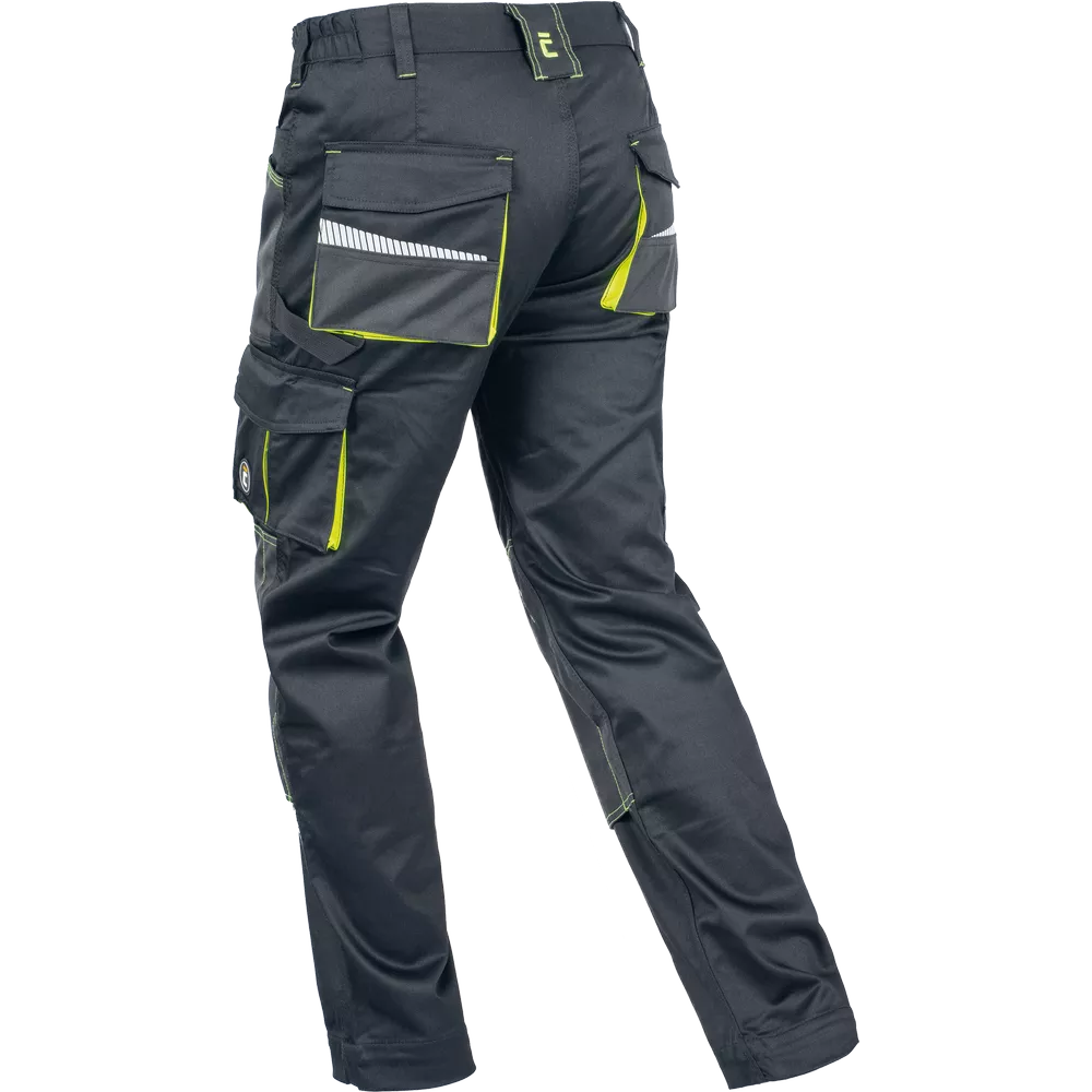 Pantaloni profesionali Cerva Emerton Stretch vedere spate laterală disponibili la Bunzl România