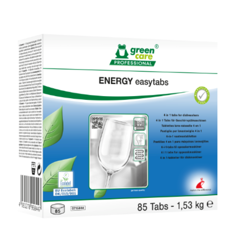 ENERGY easytabs 4 în 1 - Pastile EcoLabel pentru mașini de spălat vase 85 buc/cutie