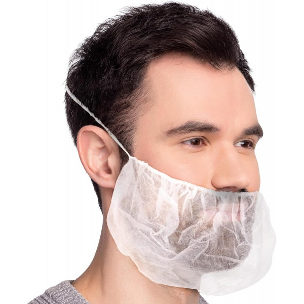 Protecție de unică folosință pentru barbă, albă, 100 buc/pachet
