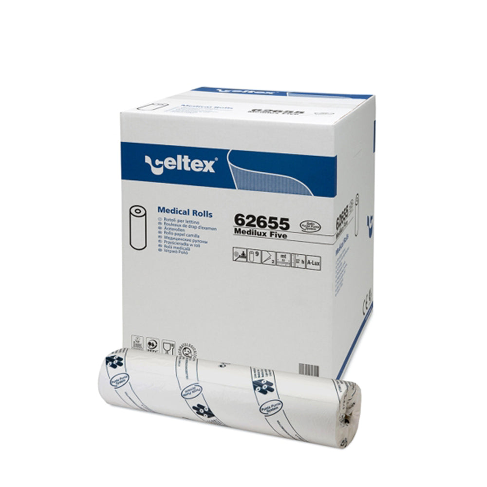 Rolă medicală Medilux Five, 2 straturi, 50 x 38 cm, 50m, 132 foi/ rolă