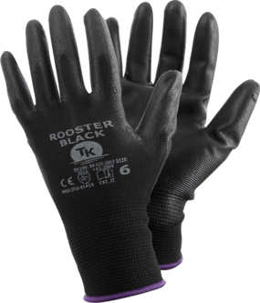 Mănuși de protecție Rooster, negre, imersie poliuretan