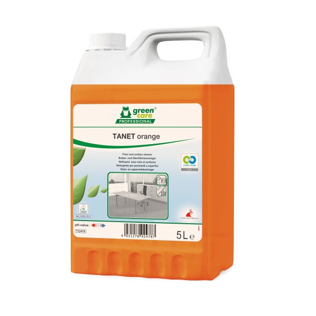 TANET orange - Detergent EcoLabel pentru podele și suprafețe 5L