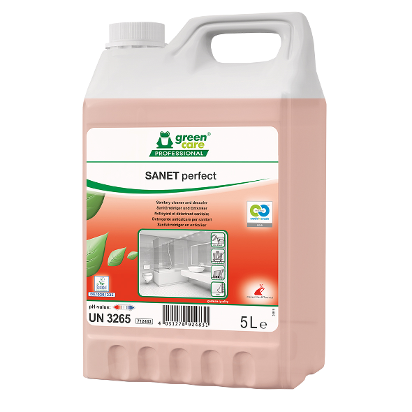SANET perfect - Detergent EcoLabel pentru curățarea spațiilor sanitare și detartrant 5L