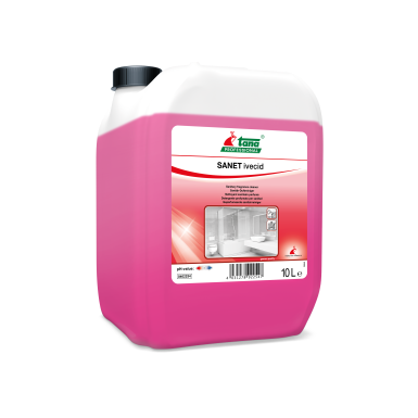 SANET ivecid - Detergent puternic parfumat pentru curățarea zilnică a spațiilor sanitare 10L