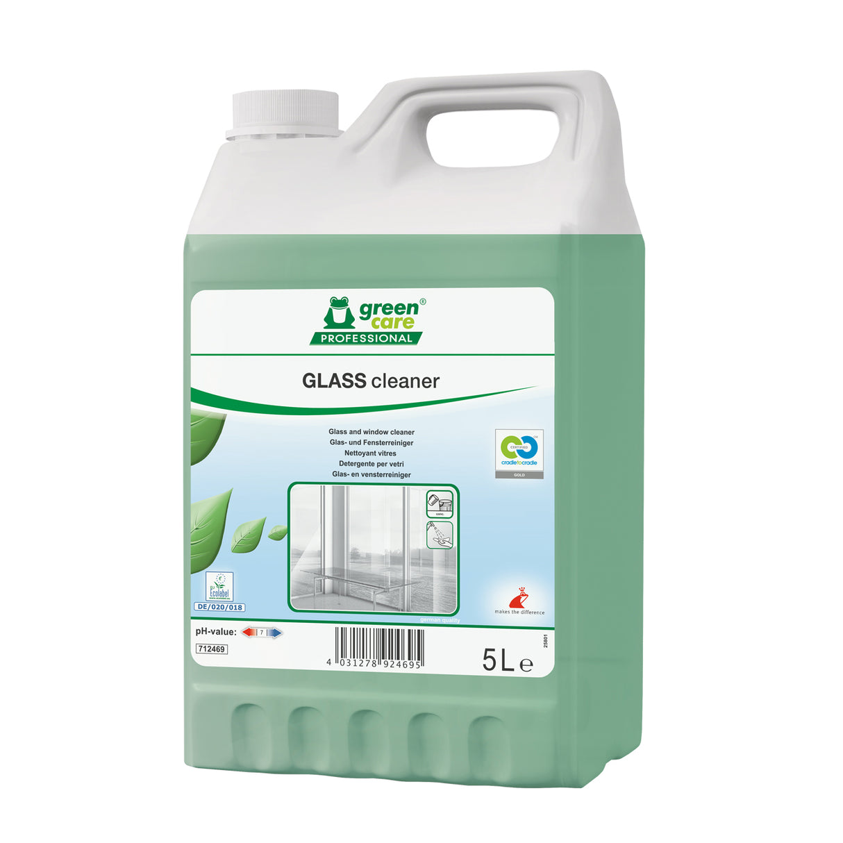 GLASS cleaner - Detergent EcoLabel pentru geamuri și ferestre 5L