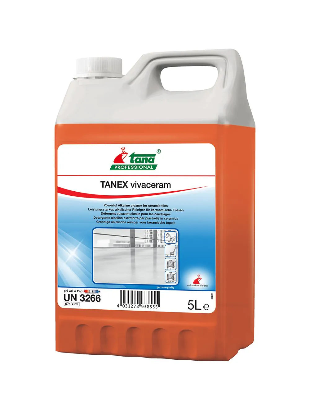 TANEX vivaceram - Detergent puternic, alcalin, pentru curățarea plăcilor ceramice 5L