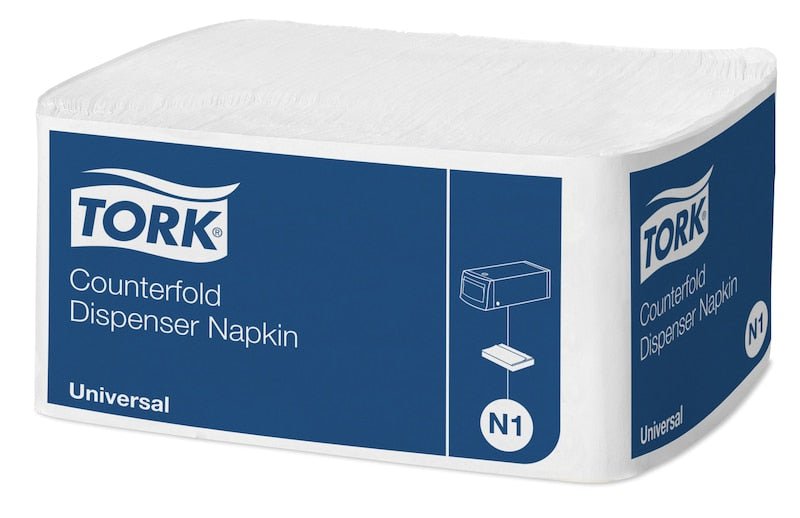 Șervețele Tork Counterfold albe pentru dozator 300buc/pach