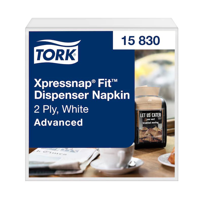 Șervețele Tork 15830 Counterfold albe, vedere frontală N14
