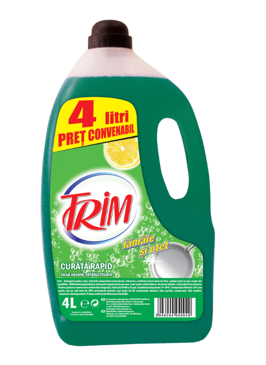 Trim - Detergent vase lămâie și oțet 4L