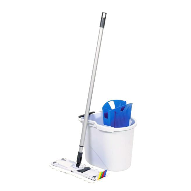 Set curățenie VILEDA UltraSpeed Mini Starter Kit: găleată 10l, storcător, suport mop și rezervă mop