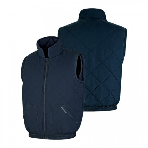 Vestă de lucru matlasată albastru