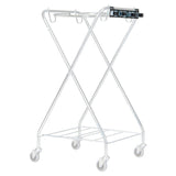 Suportul pentru 4 cozi, pentru organizarea ustensilelor de curățenie pe căruciorul de hârtie