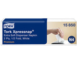 Șervețele de masă Tork Xpressnap Extra Soft N4 albe, 2 straturi,15850