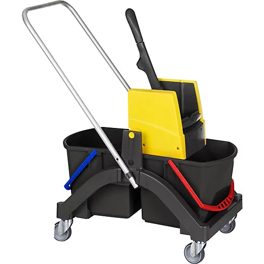 Cărucior mop Vermop Aquva, 2x17L, cu presă verticală VK4