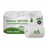 Prosoape de hârtie Kimberly-Clark Hostess NATURA 6063, 100% reciclat, 190m