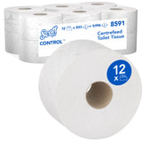 Hârtie igienică cu derulare din interior Scott Control 8591, 100% fibre reciclate, 204m