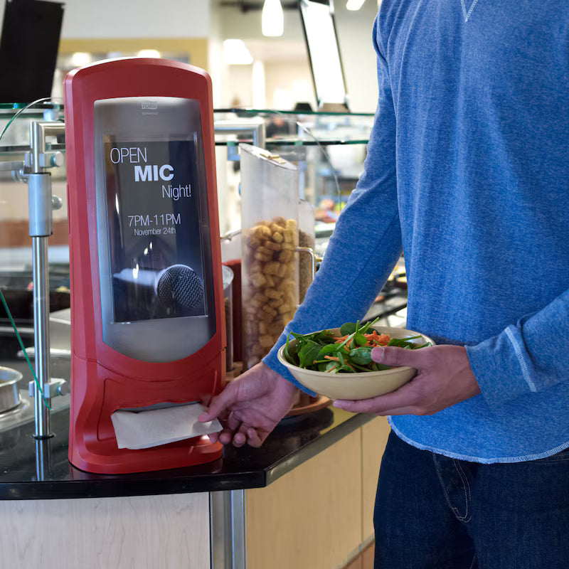 Dispenser de șervețele cu suport Tork Xpressnap, roșu