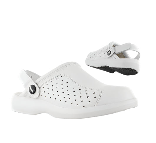 Saboti cu baretă dama VM-3995 Linz Alb