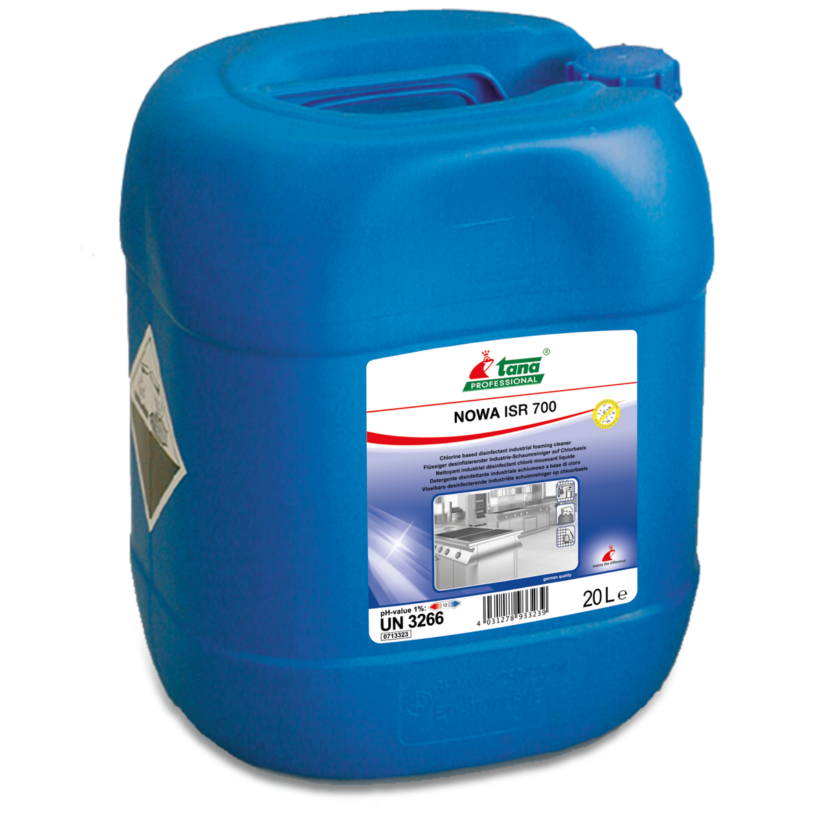 NOWA ISR 700 - Spumă de curățare industrială lichidă dezinfectantă pe bază de clor 10L