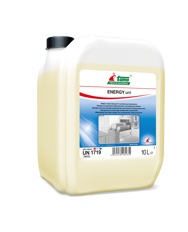 ENERGY uni - Detergent pentru mașini de spălat vase industriale și apă cu duritate medie 10L
