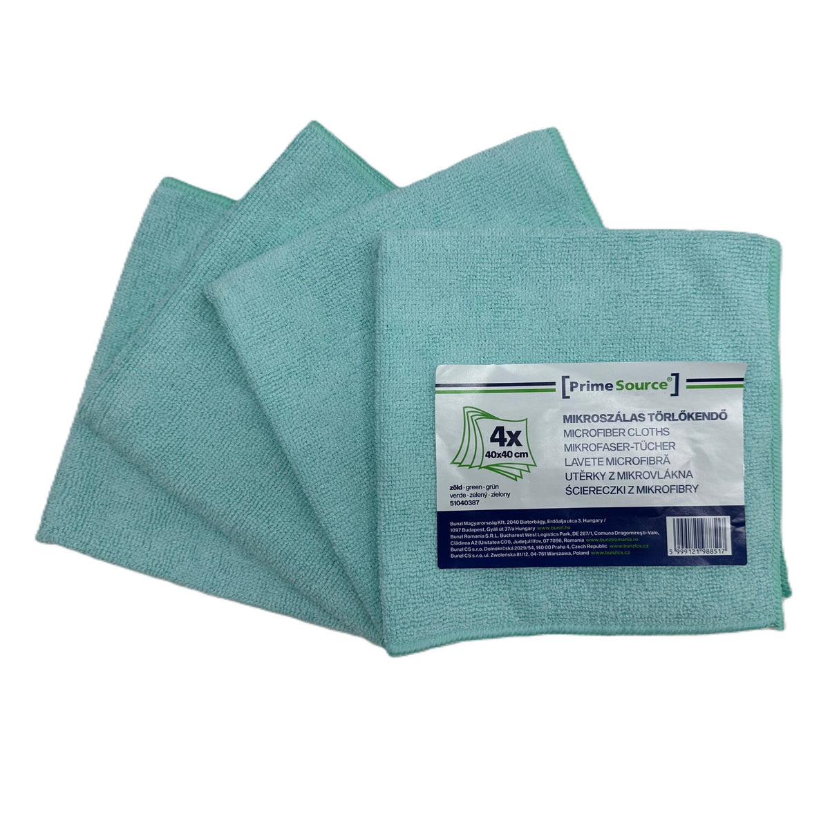 Lavetă din microfibră, 40 x 40 cm, verde