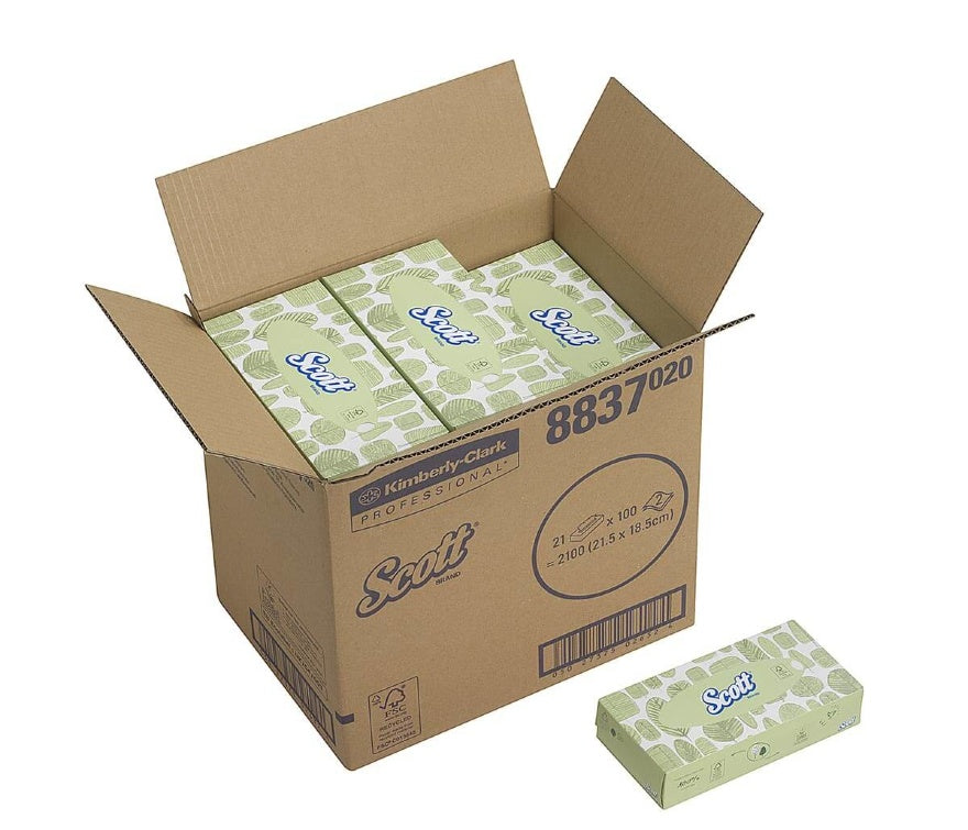 Șervețele faciale Scott 8837, 100 bucăți/pachet