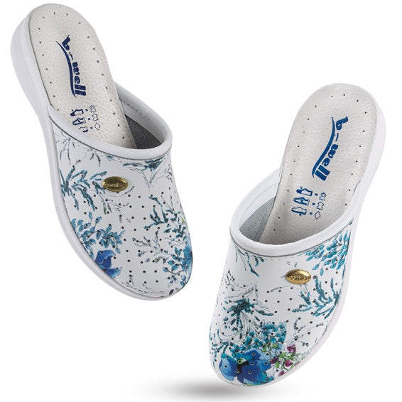 Saboți medicali Bwell AERIAL Lady Alb/Albastru