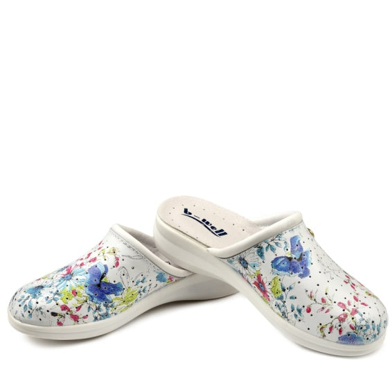 Saboți medicali Bwell AERIAL Lady Alb/Albastru