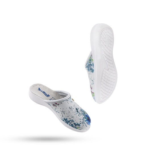 Saboți medicali Bwell AERIAL Lady Alb/Albastru