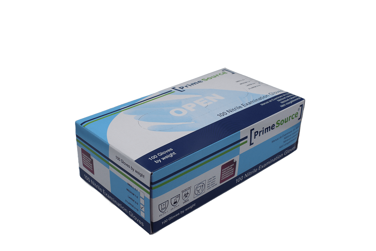 Mănuși de unică folosință Prime Source, nitril, nepudrate, albastre