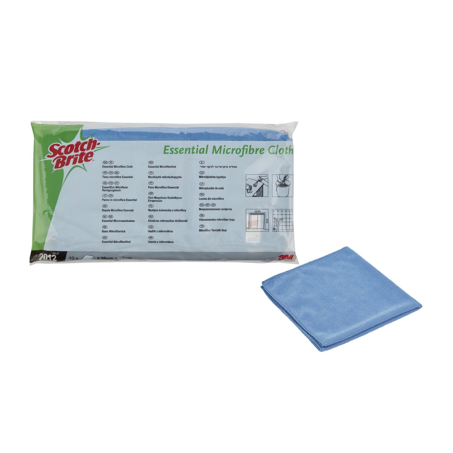 Lavetă microfibră Scotch-Brite, 36 x36 cm, albastră