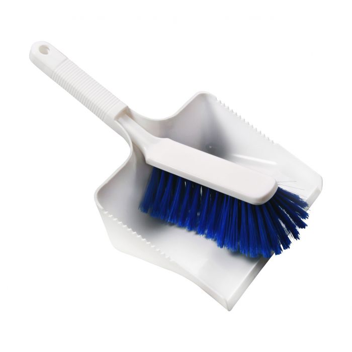 Set făraș și matură cu coadă scurtă, certificată HCCP, albastru