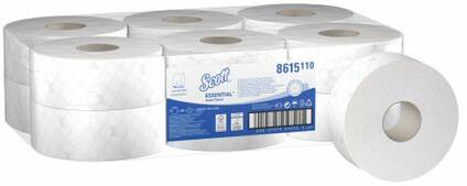 Hârtie igienică jumbo Scott Essential 8615, reciclată, 200m