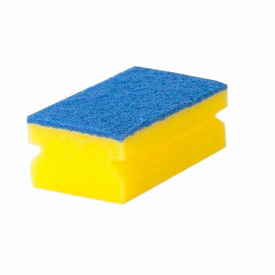 Burete de curățare galben canelați