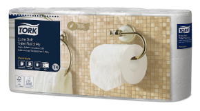 Rolă de hârtie igienică convențională Tork Extra Soft Premium, 19.1m