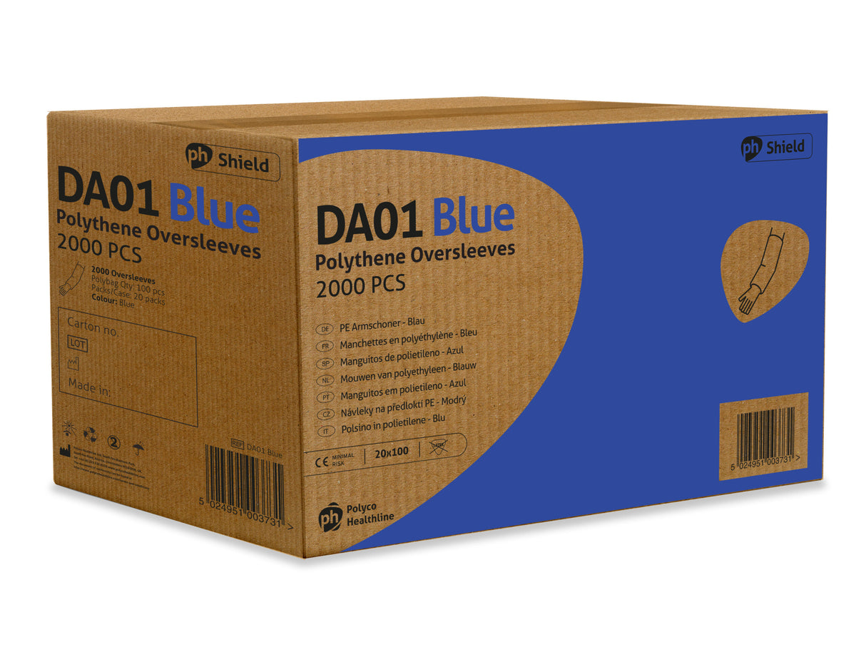 Cotiere de unică folosință din PE, albastre, 100 buc/pach