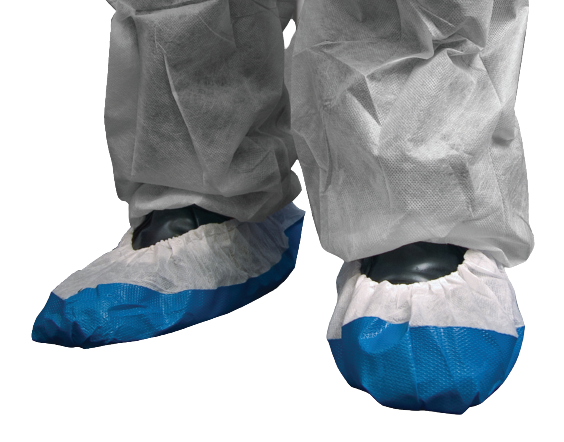 Acoperitori încălțăminte din material nețesut PP/CPE, alb/albastru