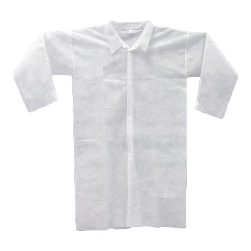 Halat alb de unică folosință din polipropilenă cu capse