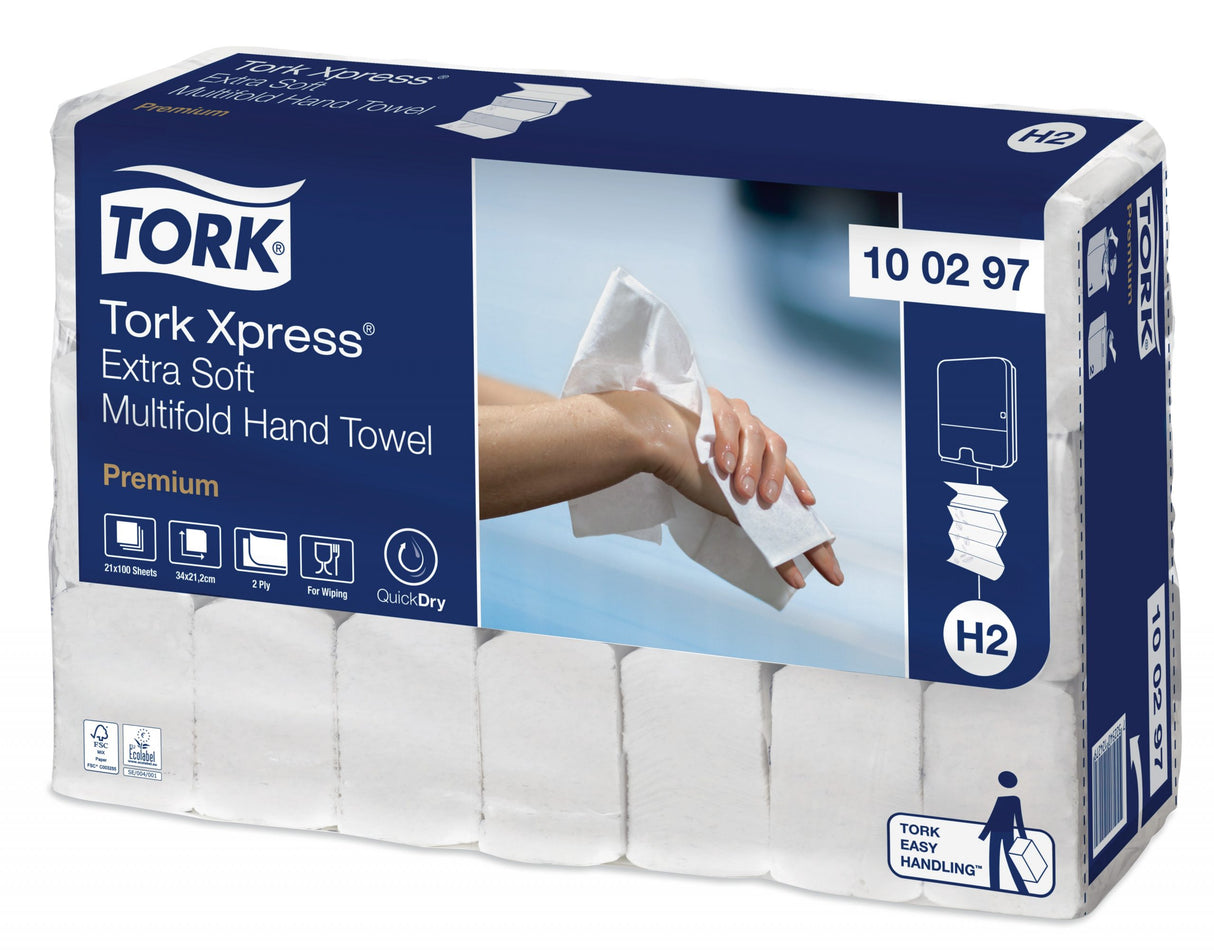 Prosoape pentru mâini Tork Xpress Multifold extra delicat, 100 foi/pachet