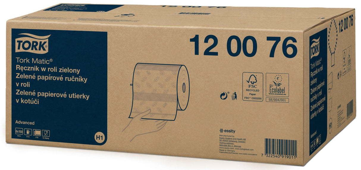 Tork prosoape pentru mâini Matic Advanced verzi, 150m