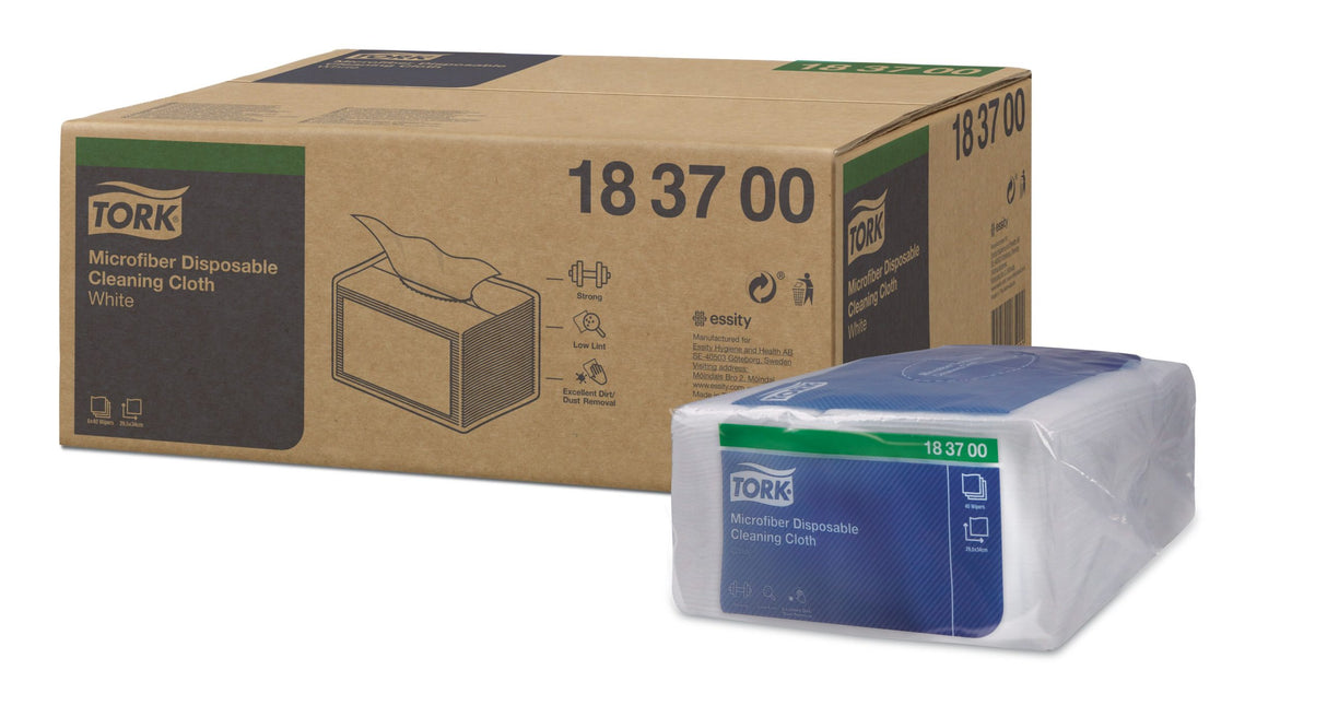 Lavetă pentru curățare din microfibră de unică folosință Tork, 40 bucăți/pachet