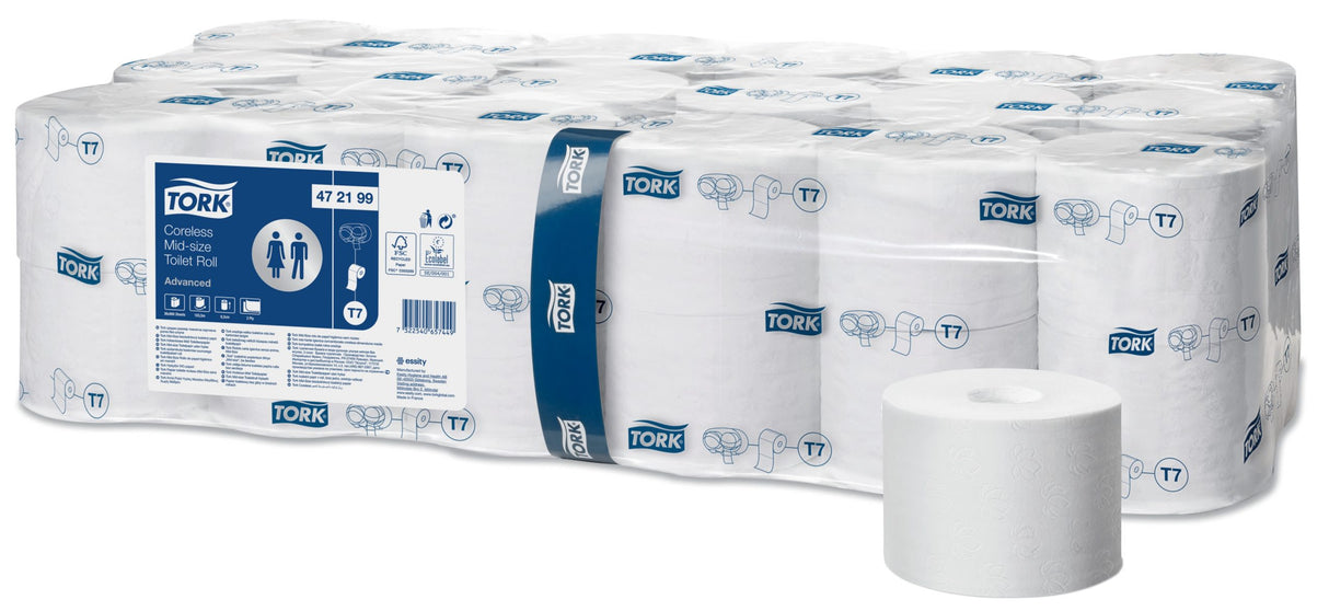 Hârtie igienică Tork fără tub, mărime medie, Advanced, 103.5m