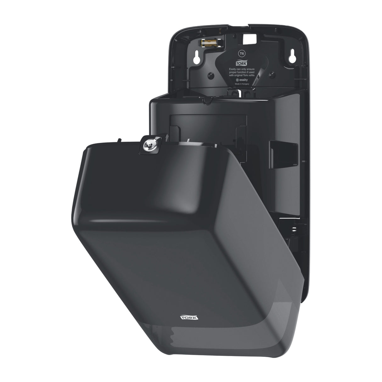 Dispenser de role de hârtie igienică Tork Twin Mid-size, negru