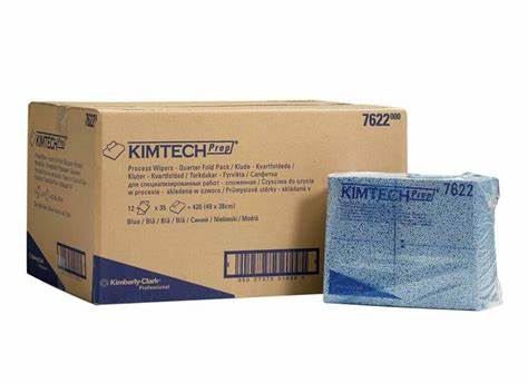 Lavete industriale Kimberly-Clark Kimtech Process 7622, fără silicon, grad redus de scămoșare, 35 lavete/pachet