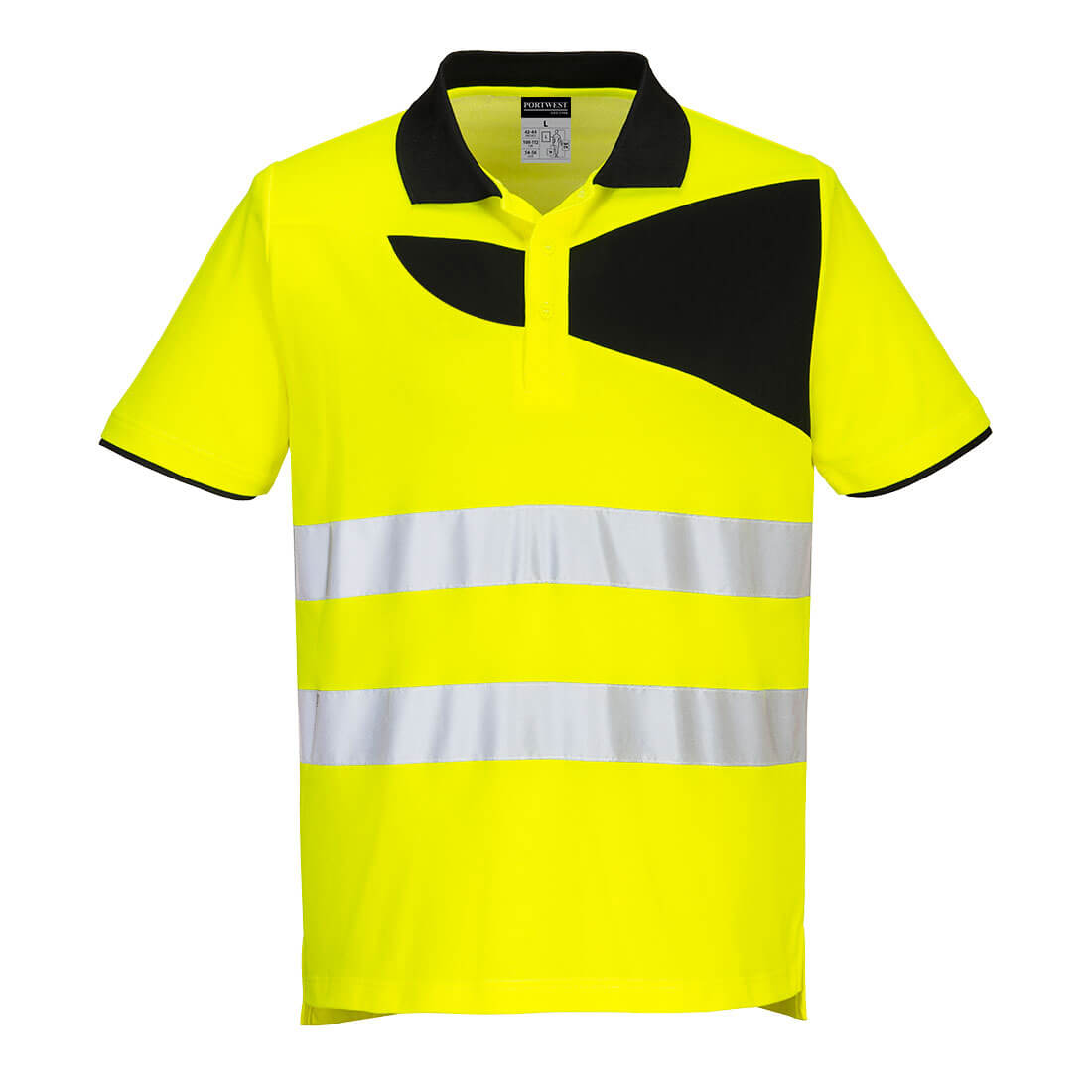 Tricou Polo Portwest PW212 PW3  Hi-Vis S/S Galben/Negru