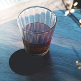 Suport hârtie/ coaster rotund, 8 straturi, negru