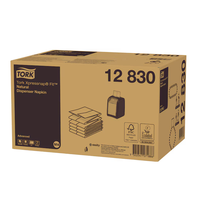 Șervețele de masă Tork Xpressnap Fit, 2 straturi, natur