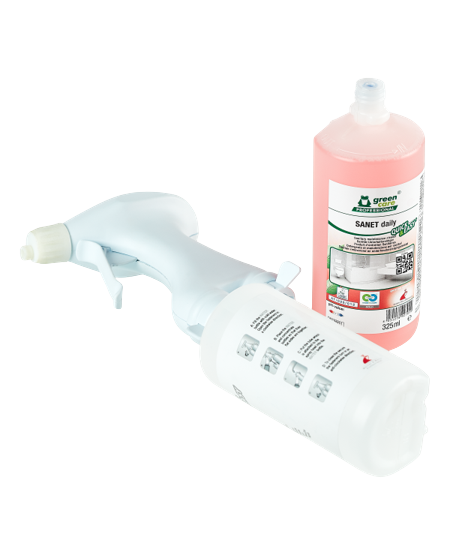 SANET daily - Detergent EcoLabel pentru curățarea zilnică a spațiilor sanitare 325ml