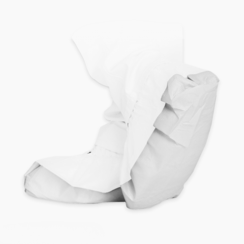 Acoperitori încălțăminte Prime Source din PP/CPE cu talpă întărită, alb/alb