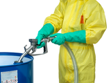 Mănuși Ansell AlphaTec Solvex 37-695 utilizate pentru manipularea substanțelor chimice disponibile la Bunzl Romania